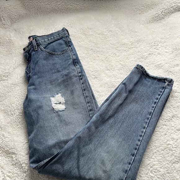 Vintage 90's Guess Jeans Style 1050 High Rise Tapered Leg Blue Classic Jeans 31 - Picture 1 of 10